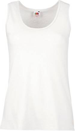 Fruit of the Loom Damen Valueweight Vest Lady-Fit Sport Tank Top, Weiß (White 000), X-Large (Herstellergröße: 16) von Fruit of the Loom