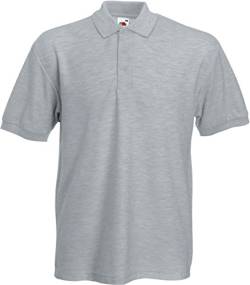 Fruit of the Loom - Heavy Piqué Poloshirt 'Heavyweight 65/35 Polo' L,Heather Grey von Fruit of the Loom