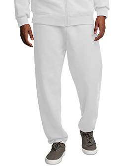 Fruit of the Loom Herren Eversoft Fleece Sweatpants Trainingshose, Elastische Unterseite, Weiß, XXL von Fruit of the Loom