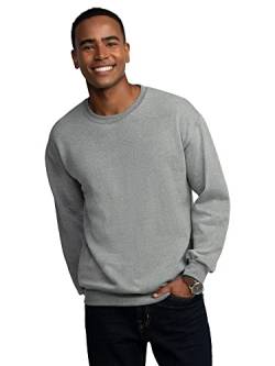 Fruit of the Loom Herren Eversoft Fleece Sweatshirts & Hoodies Hemd, Grau meliert, Large von Fruit of the Loom