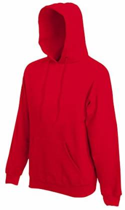 Fruit of the Loom Herren Hooded Sweat Kapuzenpullover, Rot (Red 400), Large von Fruit of the Loom