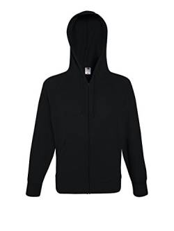 Fruit of the Loom Herren Lightweight Hooded Sweat Jacket Sportjacke, Schwarz (Black 101), Small von Fruit of the Loom