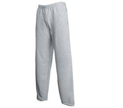 Fruit of the Loom Herren Open Hem Classic Jogging-Hose, Größe:L, Farbe: 1x Grau offen + 1 HL Kauf Notizblock von Fruit of the Loom