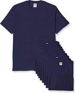 Fruit of the Loom Herren Original T T-Shirt, Navy, XXL (10er Pack) von Fruit of the Loom