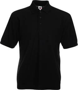 Fruit of the Loom Herren Piqué Poloshirt aus Mischgewebe 63-402-0 Black 5XL von Fruit of the Loom