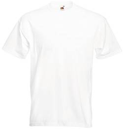 Fruit of the Loom Herren Super Premium Tee T-Shirt, Weiß (White 000), Large von Fruit of the Loom