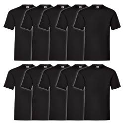 Fruit of the Loom Herren T-Shirt (10er Pack), Farbe:10x deep Black, Größe:3XL von Fruit of the Loom