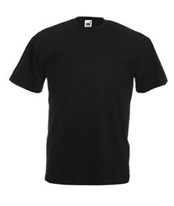 Fruit of the Loom Herren T-Shirt im 5er Pack Größe 4XL Farbe Schwarz von Fruit of the Loom