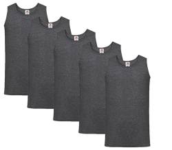 Fruit of the Loom Herren Tank Top Valueweight Athletic Vest 61-098-0 auch Farbsets M L XL XXL 3XL 4XL, 5X DarkHeather + 1 HL Kauf Notizblock XXL von Fruit of the Loom