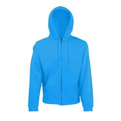 Fruit of the Loom - Hooded Sweat Jacket - Modell 2013 / Azure Blue, L L,Azure Blue von Fruit of the Loom