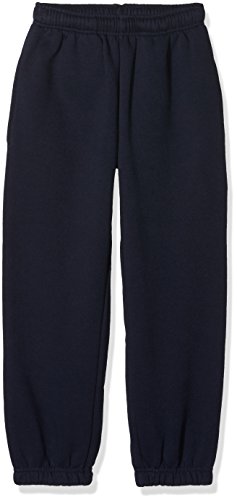 Fruit of the Loom Jungen Premium Elasticated Cuff Jog Pants Kids Sporthose, Blau (Deep Navy 202), 140 (Herstellergröße: 9-11) von Fruit of the Loom