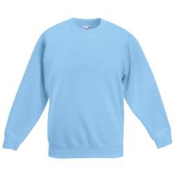 Fruit of the Loom Jungen Regular Fit Sweatshirt SS027B, Blau (Sky Blue), 12/13 Jahre (Herstellergröße: 152cm) von Fruit of the Loom