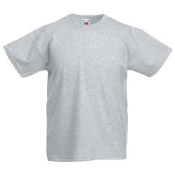 Fruit of the Loom Jungen T-Shirt, Graumeliert, 116 von Fruit of the Loom