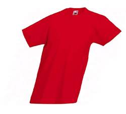 Fruit of the Loom Jungen T-Shirt, Rot, 5-6 Jahre (116) von Fruit of the Loom