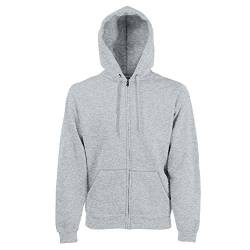 Fruit of the Loom - Kapuzen Sweat-Jacke 'Hooded Zip' L,Heather Grey von Fruit of the Loom