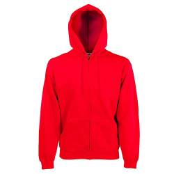 Fruit of the Loom - Kapuzen Sweat-Jacke 'Hooded Zip' M,Red von Fruit of the Loom