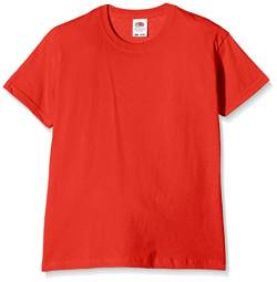 Fruit of the Loom Kids Iconic T-Shirt Größe 104-164, Farbe:rot, Größe:128 von Fruit of the Loom