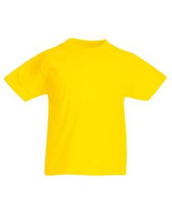 Fruit of the Loom Kids Original T Shirt - 21 Colours/Age 3-15 Y - Yellow - 911 von Fruit of the Loom