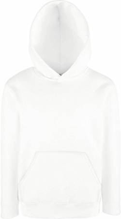 Fruit of the Loom - Kinder Kapuzen-Sweatshirt 'Classic' / White, 128 von Fruit of the Loom