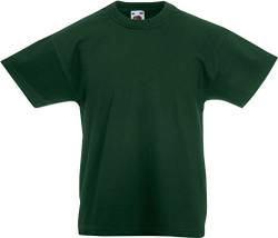 Fruit of the Loom Kinder T-Shirt Valueweight T Kids 61-033-0 Bottle Green 116 (5-6) von Fruit of the Loom