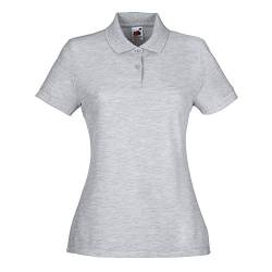 Fruit of the Loom - Lady-Fit Poloshirt Mischgewebe '65/35 Polo' Medium,Heather Grey von Fruit of the Loom