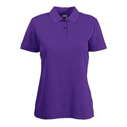 Fruit of the Loom - Lady-Fit Poloshirt Mischgewebe '65/35 Polo' X-Large,Purple von Fruit of the Loom