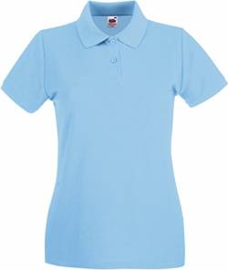 Fruit of the Loom Lady-Fit Premium Poloshirt 2017 L Sky Blue von Fruit of the Loom