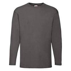 Fruit of the Loom - Langarmshirt 'Valueweight Longsleeve T', Größe:3XL, Farbe:Graphit von Fruit of the Loom
