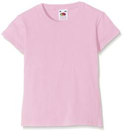 Fruit of the Loom Mädchen Valueweight T-Shirt, Rosa (Light Pink 52), Gr. 5-6 Jahre (116 cm) von Fruit of the Loom