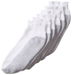 Fruit of the Loom Men's Core 6 Pack Ankle Sock, White, Medium von Fruit of the Loom