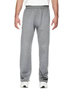 Fruit of the Loom Mens Open-Bottom Pocket Sweatpants (SF74R) -Athletic H -L von Fruit of the Loom