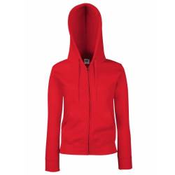 Fruit of the Loom Premium Hooded Sweatjacke Lady-Fit - Farbe: Red - Größe: L von Fruit of the Loom