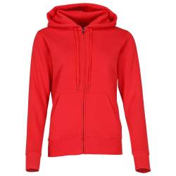 Fruit of the Loom Premium Hooded Sweatjacke Lady-Fit - Farbe: Red - Größe: S von Fruit of the Loom