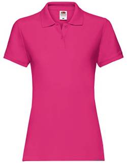 Fruit of the Loom Premium Polo Lady-Fit Damen Polo-Shirt, Größe:XL, Farbe:Fuchsia von Fruit of the Loom