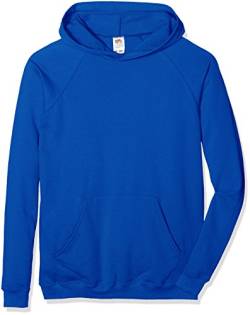 Fruit of the Loom Unisex - Kinder Kapuzenpullover Raglan Lightweight, Blau (Royal), 12-13 Jahre (Herstellergröße: 34) von Fruit of the Loom