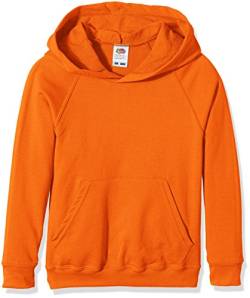 Fruit of the Loom Unisex - Kinder Kapuzenpullover Raglan Lightweight, Orange (Orange), 14-15 Jahre (Herstellergröße: 36) von Fruit of the Loom