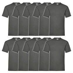 Fruit of the Loom Valueweight T 10er Pack Herren T-Shirt Mehrpack, GröÃŸe:3XL, Farbe:Graphit von Fruit of the Loom