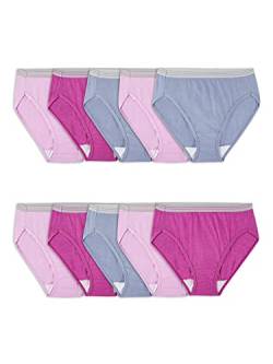 Fruit of the Loom Women's 6 Pack Assorted Color Cotton Hi-Cut Panties, Assorted, 9 von Fruit of the Loom