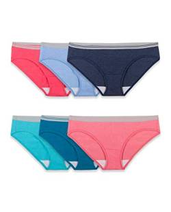 Fruit of the Loom Women's 6 Pack Heather Low-Rise Hipster Panties, Assorted, 6 von Fruit of the Loom