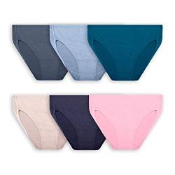 Fruit of the Loom Women's Breathable Underwear (Regular & Plus, Plus Size Hi Cut-Micro Mesh-6 Pack, 11 von Fruit of the Loom