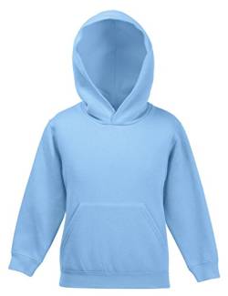 Fruit of the Loom: Kids Hooded Sweat 62-037-0, Größe:140 (9-11);Farbe:Sky Blue von Fruit of the Loom