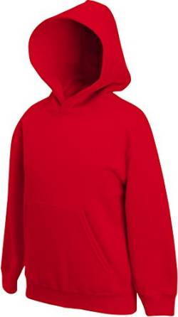 Fruit of the Loom: Kids` Hooded Sweat 62-043-0, Größe:152 (12-13);Farbe:Red von Fruit of the Loom