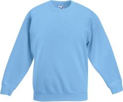 Fruit of the Loom: Kids` Set-In Sweat 62-041-0, Größe:140 (9-11);Farbe:Sky Blue von Fruit of the Loom