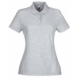 Fruit of the Loom: Ladies` Polo Mischgewebe 63-212-0, Größe:L;Farbe:Heather Grey von Fruit of the Loom