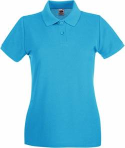 Fruit of the Loom: Lady-Fit Premium Polo 63-030-0, Größe:M (12);Farbe:Azure Blue von Fruit of the Loom