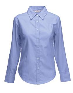 Fruit of the loom Damen Shirt LS Lady-Fit Hemd, Blau (Oxford Blue 326), Large von Fruit of the Loom