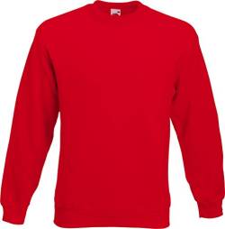 Fruit of the loom Herren Set-In Sweat Sweatshirt, Rot (Red 400), Large von Fruit of the Loom