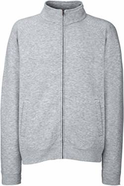 Fruit of the loom Herren Sweat Jacket Sportjacke, Grau (Heather Grey 123), Large von Fruit of the Loom