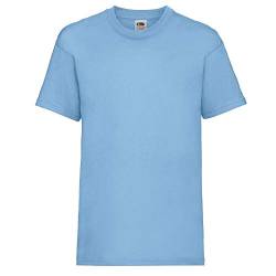 KINDER T-SHIRT FRUIT OF THE LOOM VALUE 128 140 152 164 98,sky blue von Fruit of the Loom