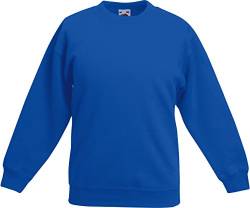 Kids Set-In Sweatshirt 128 (7-8),Royal Blue von Fruit of the Loom